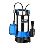DEKO 400W Tragbare Tauchpumpe Saubere / schmutzige Wasserpumpe Schwimmbad Gartenwanne Teich Hochwasserablauf mit Schwimmerschalter und langem 10 m Kabel