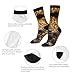 XZDWPY The deep-eyed leopard Unisex Mid-Calf Socks 3 Black Polyester Skin-Friendly Moisture-Wicking Fashionable Crew Socks
