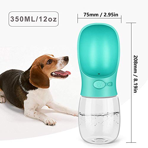 Kalimdor Dog Water Bottle, 12Oz Leak Proof Portable Puppy Water Dispenser With Drinking Feeder For Pets Outdoor Walking, Hiking, Travel, Bpa Free Food Grade Plastic (12Oz, Blue) #TOP3