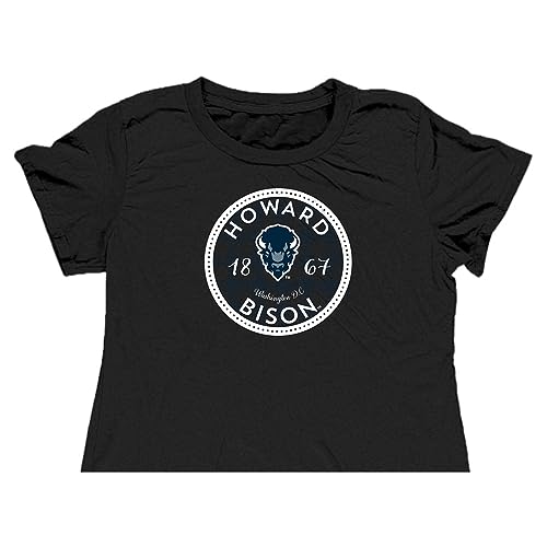 Suburban Riot Howard University Official Plaid Badge Dylan Women's Short Sleeve Crop Top, Black (Small)