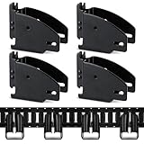 Homaisson E Track Wood Beam Brackets, 4PCS E Track Wood Beam Socket Fittings, Cargo Tie Down Accesso