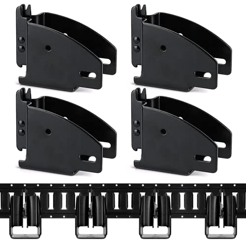 Homaisson E Track Wood Beam Brackets, 4Pcs E Track Wood Beam Socket Fittings, Cargo Tie Down Accessories, Cargo Storage Lumber Brackets For Trucks, Trailers, Rvs, Vans #TOP20