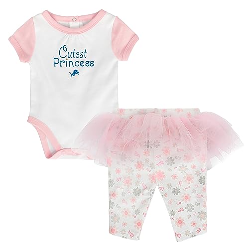 Image of Outerstuff NFL Teams Newborn Baby Girls' Short Sleeve Cutest Princess Tutu Dress and Leggings Set (0m-9m)