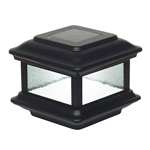 Classy Caps Sl088 Aluminum Colonial Solar Post Cap, 4" X 4", Black #TOP26