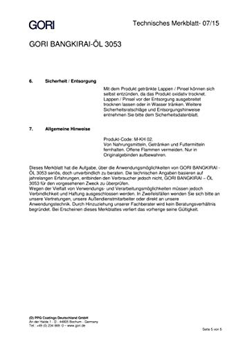Bangkirai-Öl Gori 3053 Holz-Öl 7121, 2,50 Liter für Holzschutz