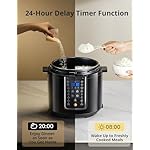 COMFEE’ 9-in-1 Electric Pressure Cooker, 14 Presets Instant Multi Cooker Olla de Presion Non-Stick Pot Yogurt Maker Rice Cooker Slow Cooker Sauté Steamer 6 Quarts Black - Image 4