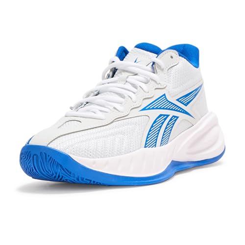 Reebok Unisex Adult Press Performance Basketball Shoe, Moon/Optimum Blue/White9/Women 10.5