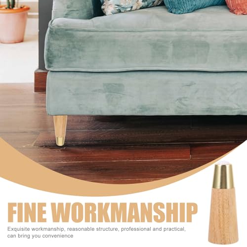 Pieds de meuble en bois massif de remplacement pour table basse 12cm