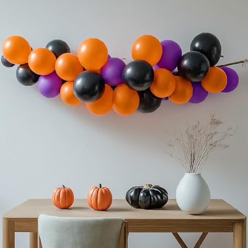 Image of AMFIN (Pack of 30) Happy Halloween Party, Haunted Cat Foil Balloons - Black