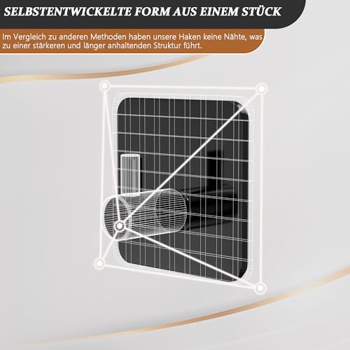 Aikzik 10 Pack Self Adhesive Hooks, Plastic Sticky Hook Heavy Duty, Over 8kg Load - Hooks for Hanging for Towel, Coat, Key, Stick on Bathroom, Kitchen, Door and Wall, Black - Image 5