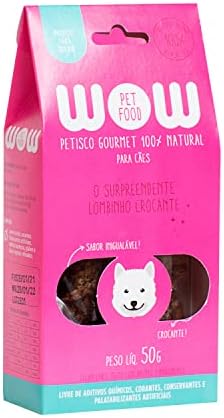 Petisco Natural Wow Pet Food de lombinho crocante para cães 50g