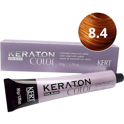 Keraton Coloração Color Dual Block 50 G Nº 8.4 Louro Claro Cobre