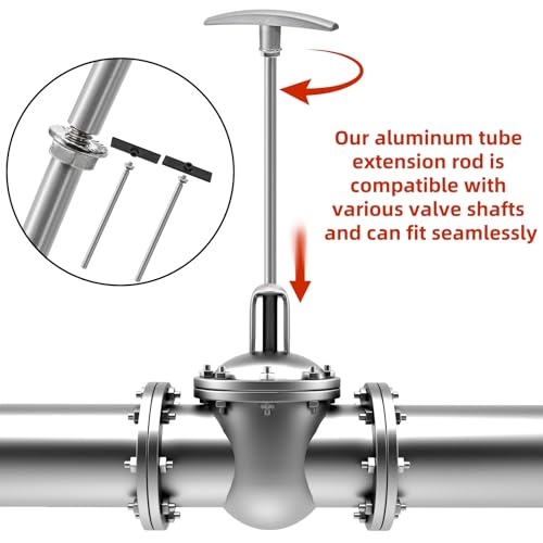 Image of 2 Sets RV Waste Valve Handle Replacement, Universal Fit | Metal Waste Valve Tube Extension Kit, Tank Valve Handles Rv Dump Valve Handle Replacement Set for Camper, Trailer