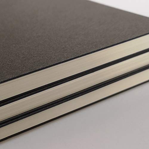 Yuree B5 Spiral Notebook/Spiral Journal Unruled, 100Gsm Thick Blank Paper & Hard Kraft Cover, 65 Sheets (130 Pages), 3-Pack, 10.5" X 7.2", Gray #TOP2