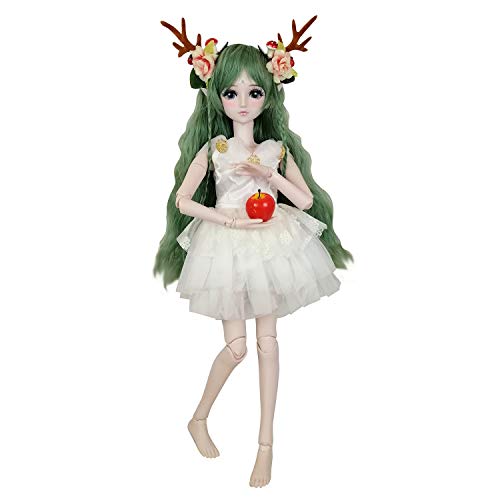 Eva Bjd Green Deer 1/3 Bjd Doll Spirit Demon Girl 24Inch 60Cm 19 Ball Jointed Dolls Baby Doll Toy Gift For Child #TOP1