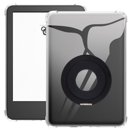 Coque Kindle 2024 12th 6.0 protection claire et noire avec support de bureau