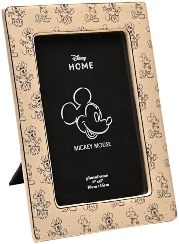 Disney Mickey & Minnie Ceramic Photo Frame 4" X 6", 10 x 15 cm - Printed Images of Mickey & Minnie Mouse