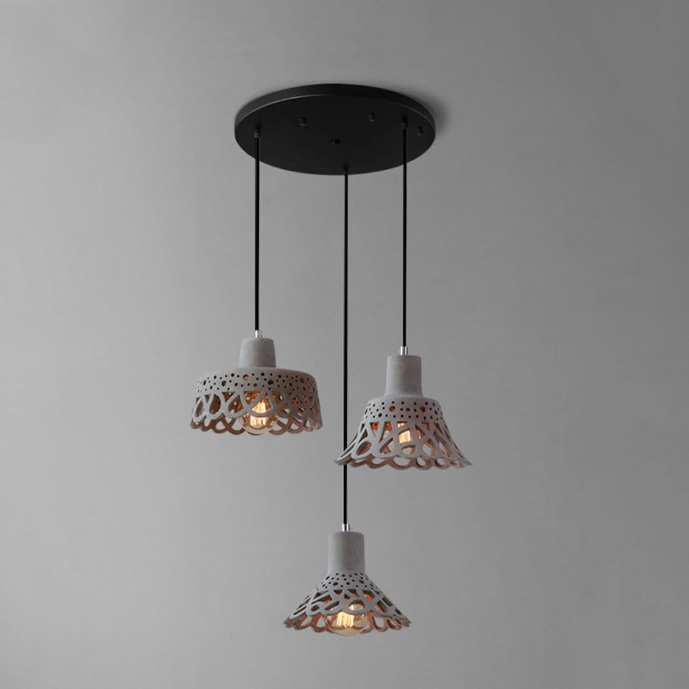 Betonowe lampy wiszącej na wyspie kuchenne, przemysłowe wyposażenie oświetleniowe, vintage szare wisząca pułapek mandol do restauracji bar kuchennej