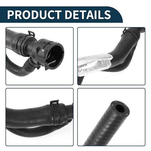 A ABSOPRO Radiator Hose Heater Hose No.L3CD122157A/3C0122157FH/3C0122157EK for Volkswagen Passat 2007-2010 Black Rubber 1 Pc Coolant Pipe Good Sealing by A ABSOPRO - Used condition - Image 5