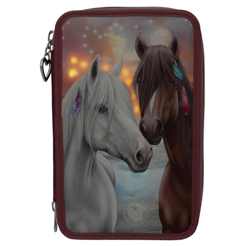 Depesche 3-Fach Federtasche Miss Melody Farbsortierung rot, Rostrot