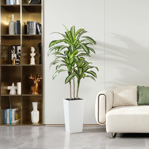 Fopamtri Artificial Dracaena Tree Decorative Plant 180 cm Artificial Plants Indoor, Tropical Fake Plant with White Tall Planter UV Resistant for Outdoor House Office Garden Decoration (1 Pack) - Cosy Home Interiors Fopamtri Artificial Dracaena Tree Decorative Plant 180 cm Artificial Plants Indoor, Tropical Fake Plant with White Tall Planter UV Resistant for Outdoor House Office Garden Decoration (1 Pack) - Image 8