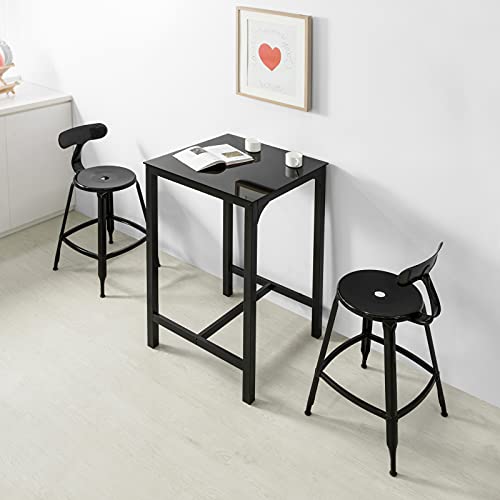 SoBuy OGT38-SCH Bartisch mit Glasplatte Stehtisch Bartresen Bistrotisch Balkontisch Gartentisch Glastisch BHT ca… – Bild 6