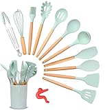 ✔Fácil de almacenar: ¿Demasiada herramienta, difícil de almacenar? No te preocupes Nuestro conjunto está humanizado, el conjunto viene con un soporte de plástico, su cocina quedará absolutamente limpia. Además, todos los diseños de herramientas con bucles para colgar, se pueden colgar, así que es muy conveniente.
