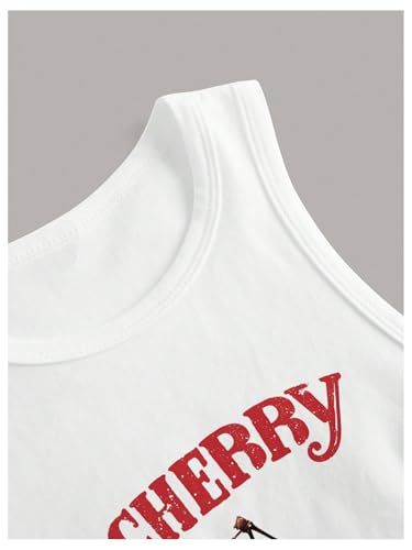 SHENHE Women's Y2k Cherry Tank Top Crew Neck Graphic Fitted Sleeveless Crop Tank Shirt3