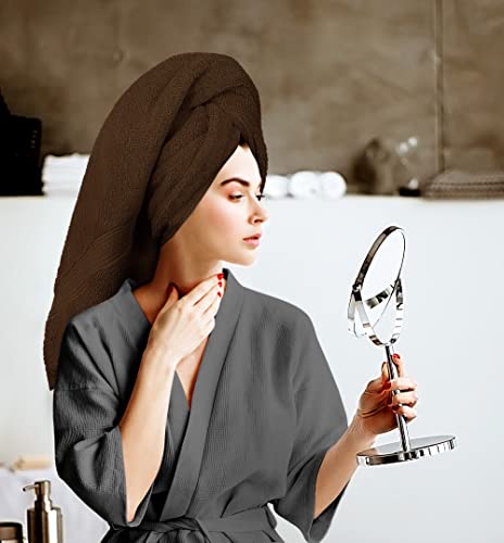 Image of Utopia Towels 8-Piece Premium Towel Set, 2 Bath Towels, 2 Hand Towels, and 4 Wash Cloths, 600 GSM 100% Ring Spun Cotton Highly Absorbent Towels for Bathroom, Gym, Hotel, and Spa (Brown)