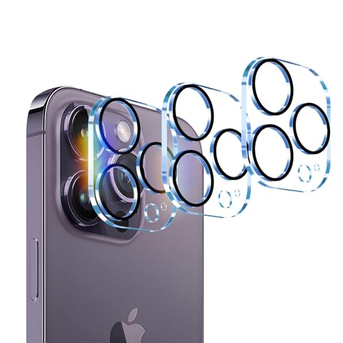 3 Ή iPhone 14 Pro/iPhone 14 Pro MAX p JtB JY ی Jo[ KX Sʕی  IoI[o[h~ ACtH14v / 14v}bNX Ή 3Zbg SXWJTAP14P3