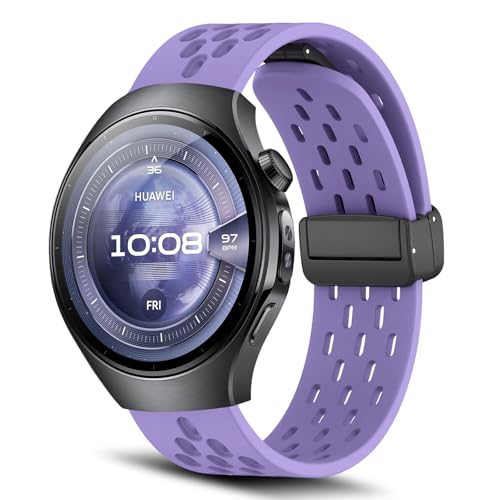 [RoSoki] 22mm �o���h Huawei Watch GT 6 Pro/GT 6/ GT 5 Pro/GT 5 46mm /Watch 5 46mm / Huawei Watch Ultimate 2 �Ή� �V���R���� �}�O�l�b�g�t�� �X�|�[�c�o��