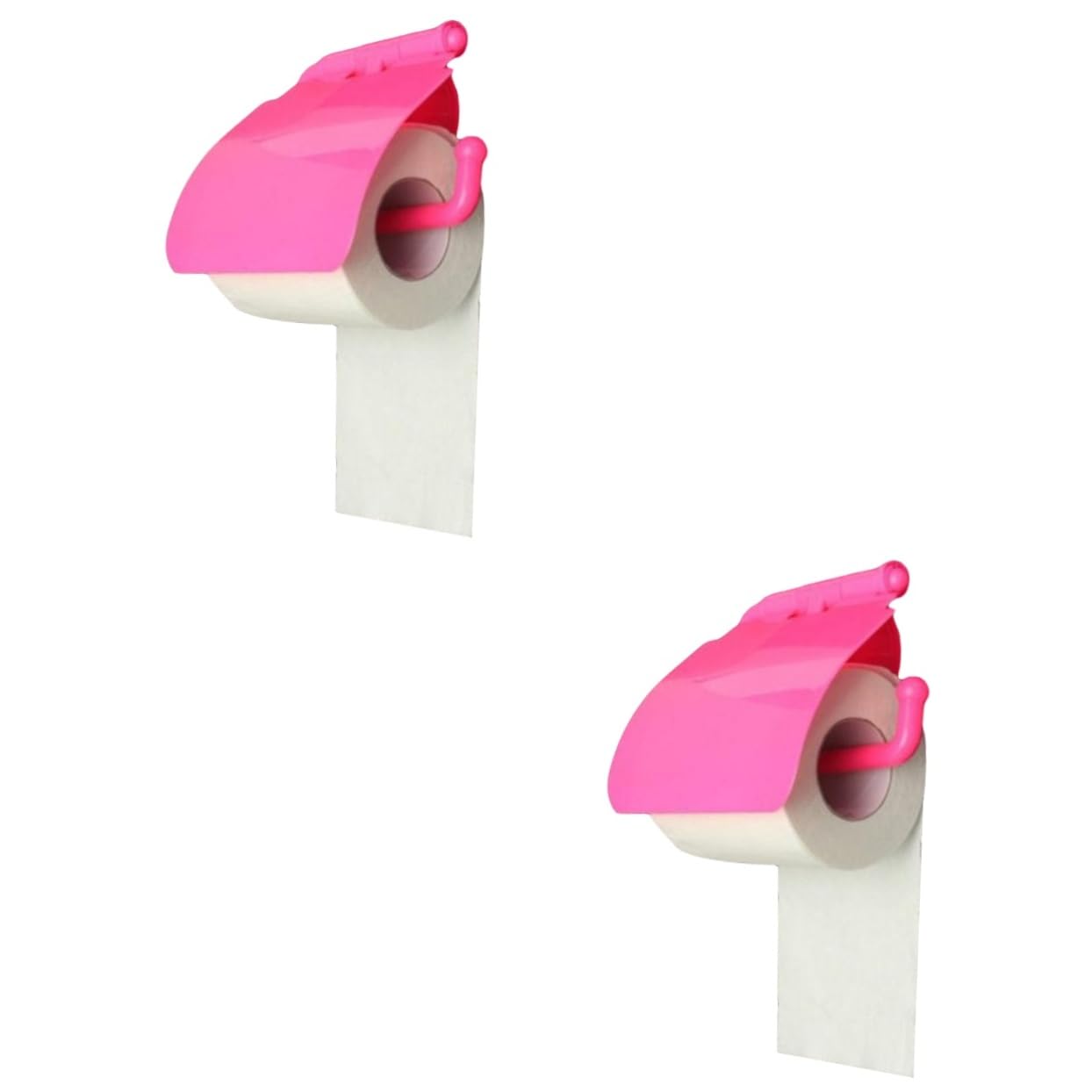 Ciieeo Bathroom Tissue Box Wall Mounted Toilet Paper Holder with Cover Suction Cup Roll Storage for Easy Installation Fits Rolls up to 5.5 Inch Diameter