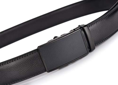 Men's Ratchet Belt Genuine Leather Slide Belts Adjustable3