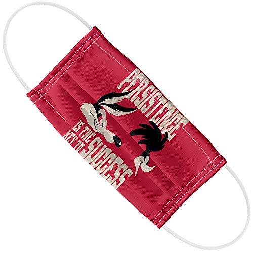 Looney Tunes Persistence 1-Ply Reusable Face Mask Covering with Adjustable Nose Wire, Unisex