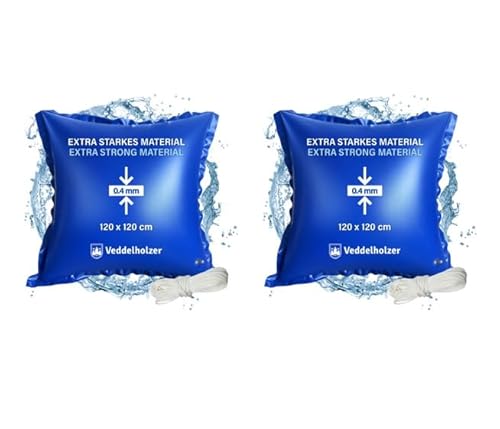 Veddelholzer 2 mal XXL 120 x 120 cm Luftkissen inkl. 8m Seil Poolkissen Winter zur Poolabdeckung. Pool Zubehör Pool Wintermittel zur Pool Überdachung, Abdeckung im Winter und bei schlechtem Wetter Veddelholzer 2 mal XXL 120 x 120 cm Luftkissen inkl. 8m Seil Poolkissen Winter zur Poolabdeckung. Pool Zubehör Pool Wintermittel zur Pool Überdachung, Abdeckung im Winter und bei schlechtem Wetter