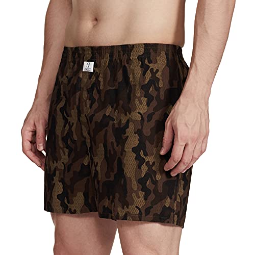 Image of Longies Cotton Men Printed Boxers Pack of 3 Regular Inner wear (LGBOXPO3V005 Red,Navy,Navy3291 S)