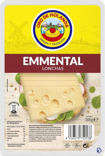 Oro de Holanda Lonchas Emmental, 200g