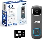 Lorex 1080p Resolution Wired Video Doorbell | Front Door Security | Nightlight | Motion Sensor & Person Detection | 2-Way Talk | IR Night Vision | 32GB Storage Included | No Monthly Fee