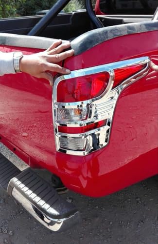 Cubiertas luz trasera coche Triton 2016 2017 cubierta cromada luces traseras automóvil 6