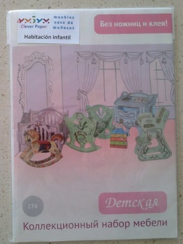 Puzzles 3d muebles habitación infantil casas de muñecas. Clever Paper 14274