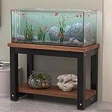 PA-DABAOO Heavy Duty Fish Tank Stand,Metal Aquarium Stand Double-Layer Storage,Reptile Tank Stand with Sturdy Frame,Fish Tanks Accessories Storage,660LBS Capacity,C
