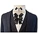 Fashion Vintage black Bow Ties For Men Rhinestone Bow Tie Men Wedding Cravats self tie jabot collar brooch pins fashion Self Bowtie For Wedding Party (net black)