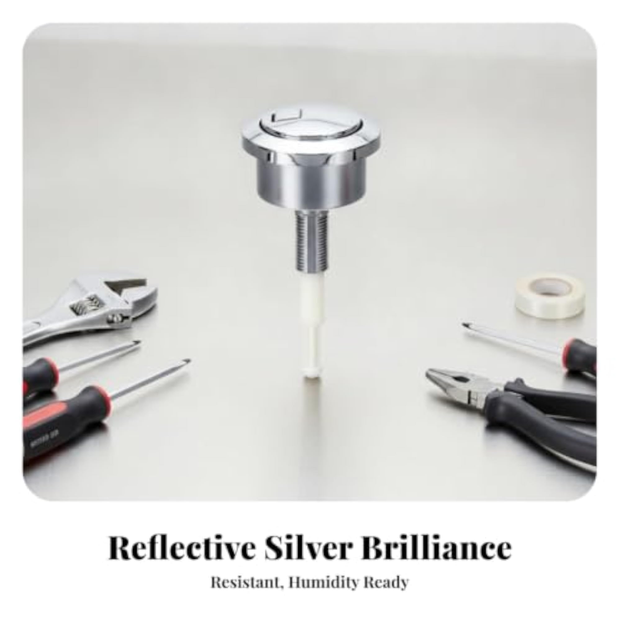 Chrome-Plated Dual Flush Button for Toilet Cistern