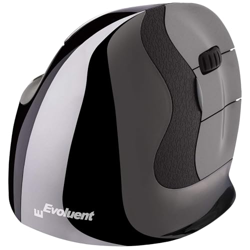 Evoluent – Inventor of The Vertical Mouse – VMDSW Ergonomic Vertical Mouse Right Hand Small USB Wireless, Sculpted for Comfort, Reduces Wrist Strain, 4 Speeds, 6 Customizable Buttons in Windows by Evoluent - Used condition - US$57.83