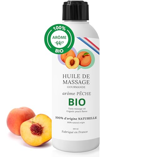 IZOË, Huile de Massage Comestible Érotique Sensuel Chauffante Relaxante BIO Professionnelle Sensuelle Plaisir Naturel 100 ml (Pêche bio)