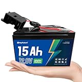 12V 15Ah LiFePO4 Battery for Power Wheels Ride On Toys Upgrade Kit, 12 Volt Lithium Battery with 20A BMS, 2000+ Deep Cycle Replacement for Kids Car, Toy Car, Kids Jeep, Fish Finder, Kayak