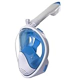 La mejor construcción. La máscara de snorkel de cara completa no suda ni gotea: la visibilidad clara está garantizada bajo cualquier condición. La silicona se adapta a tu rostro de forma cómoda pero suave y garantiza una resistencia total al agua.