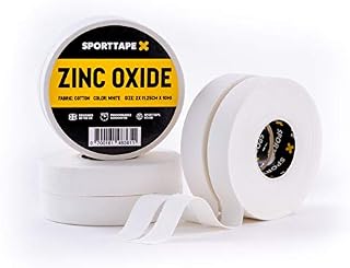 6 Rolls SPORTTAPE Finger Tape Zinc Oxide Tape - White - 1.25cm x 10m | for Jiu Jitsu, Bouldering, Rock Climbing, BJJ, Crossfit, Rowing, Climbing & Golf (3 x Packs of 2 Rolls)