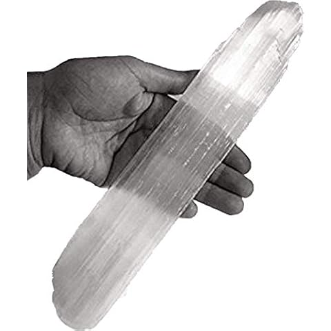 Selenite Stick 6 to 8.5 Inches long, 1 to 2 inches wide, white healing stone, strong protection powers Cover