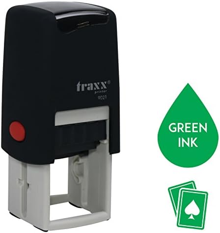 Traxx 9021 Loyalty Card Self Inking Rubber Stamp Business Cafe Coffee Shop *A Black Coffee Bean Design*